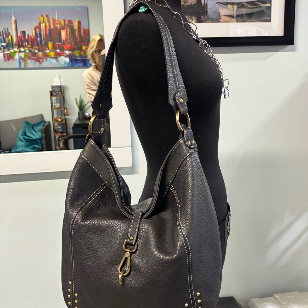 ❤️Y2K Avorio Studded Italian Leather Hobo Bag - Picture 3 of 8
